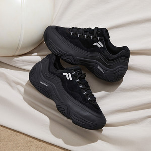 fila斐乐男女鞋防滑缓震老爹鞋 厚底增高复古篮球鞋t12w m141221f