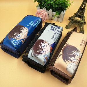 创意柯南密码锁笔袋男 生款牛津布动漫文具盒大容量小学生铅笔袋