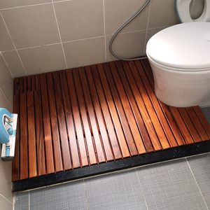 柚木浴室防腐木踏板淋浴房防滑木垫卫生间木板地垫洗澡脚踏板地板