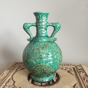 宋龙纹瓶仿古瓷器景德镇摆件花瓶古玩旧货做旧官窑收藏老货农村