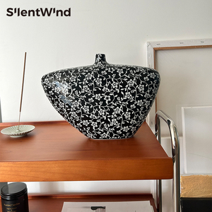 SilentWind中古法式陶瓷大花瓶中式花器插干枝民宿样板间装饰摆件