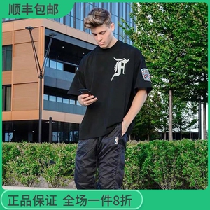 fear of god fog 第五季比伯同款 刺绣徽章网眼短袖t恤棒球服男女