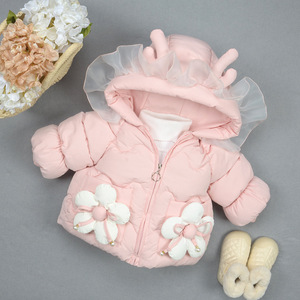 婴儿童装女童冬天棉衣新款小女孩棉袄女宝宝加绒加厚羽绒棉服外套