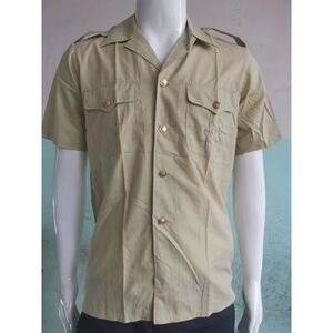 老货上世纪87衬衣短袖老式夏服短袖衬衣米黄衬衣 短袖米黄衬衣衫