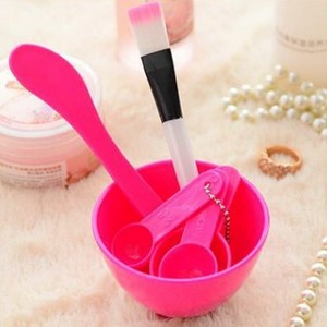 韩版DIY美容面膜碗面膜套装化妆四件套工具女生居家日用面膜工具