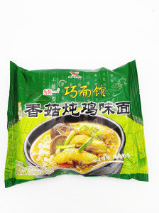 统一巧面馆袋装方便面泡面速食香菇炖鸡味面92g/袋*15袋