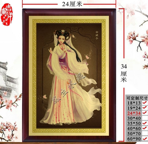 白娘子白素贞画像 青蛇白蛇小青神像画摆件 青白二蛇仙平安