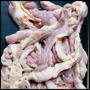 牛粉肠 1斤 食用未翻小肥肠 免清洗 带油多牛肠子 新鲜牛肠下货水