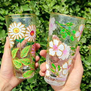 手工制作diy手绘玻璃杯画彩绘涂鸦颜料材料包送女友闺蜜创意礼物