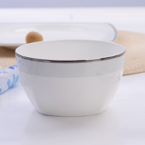 米饭碗4.5英寸骨瓷碗餐具碗唐山陶瓷碗米饭碗汤碗小碗半方碗