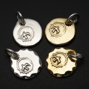 高桥吾郎goros风格日本潮牌手工925银18k金铜情侣diy配饰小饼吊坠