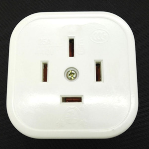 梅峰华峰四眼爪4扁脚三相四线380v插头插座25a工业家用440v