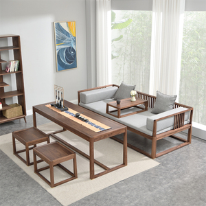 新中式罗汉床沙发桌椅组合现代中式禅意功夫茶台泡茶桌卧榻民宿床