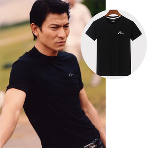 刘德华t恤明星同款衣服硬汉男人装夏季百搭男装半袖体恤潮流上衣