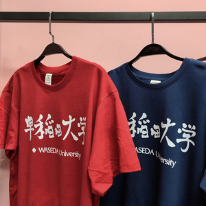 夏季纯棉waseda日本早稻田大学宽松t恤校服复古男女学院风短袖