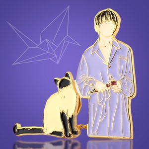 明星徽章定制易烊千玺粉丝后援会周边千纸鹤纪念品创意跨新年礼物