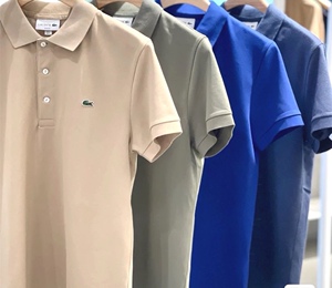 lacoste法国鳄鱼新款男士polo衫短袖三扣潮流商务休闲夏季2023