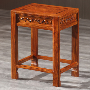 明式红木方凳中式45高花梨木刺猬紫檀茶几凳板凳卯榫实木餐椅凳子