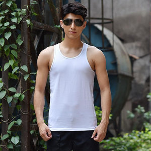 公发白背心男夏季透气吸汗运动真品白色圆领汗衫户外速干无袖t恤