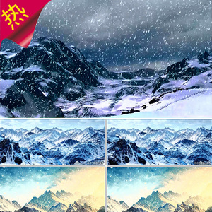 唯美雪山 爬雪山 过草地 红军长征 诗歌朗诵 下雪冬天 视频素材
