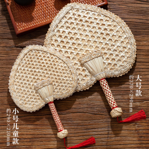 芭蕉叶扇子乘凉手工麦秸竹编蒲扇手摇小风扇老式流苏吊坠夏季随身