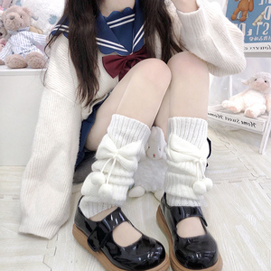 00wanghao_37淘宝白色蕾丝洛丽塔小腿袜jk袜子女中筒长筒花边日系白