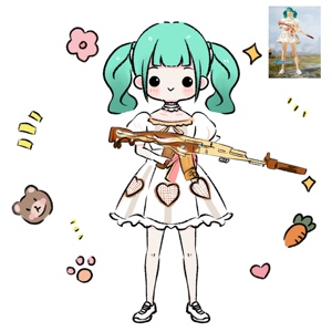 手绘q版和平精英吃鸡游戏人物卡通头像设计定制情侣漫画全身情头