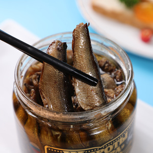 俄罗斯风味排鱼铁盒罐头270克即食海货西餐佳品野外聚餐开罐即食