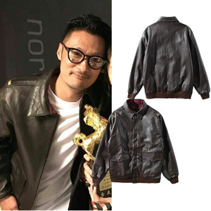 madness mdns wruei 余文乐潮牌皮衣夹克男士百搭工装机动服外套