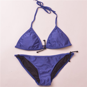 欧美孤品无钢托无胸垫小胸聚拢比基尼bikini海边套装泳衣 女