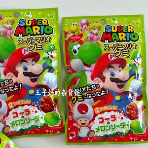 现货日本进口诺贝尔超级玛丽马里奥汽水糖果汁软糖儿童糖果