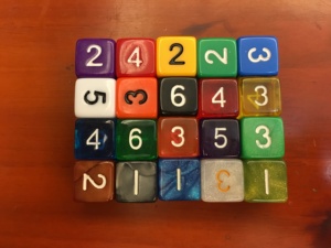 6面方角数字16MM骰子龙与地下城D6色子桌游甩子六面骰子