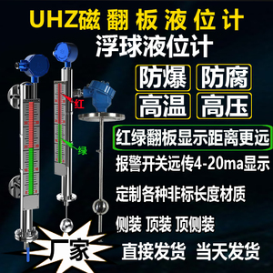 磁翻板液位计带远传304不锈钢4-20ma磁性开关 浮球水位计 油位计