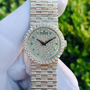 二手 伯爵 珠宝腕表系列18k白金镶钻女士手动机械腕表 g0a37043