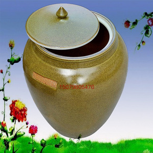 景德镇陶瓷带盖茶叶末釉米缸水缸油缸茶缸储存罐20斤50斤100斤装