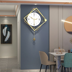 蝴蝶挂钟客厅金色简约时钟挂墙创意墙贴家用静音钟表壁式装饰挂表