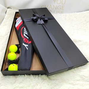高档羽毛球拍礼盒长方形球杆鲜花送礼包装盒生日礼物空盒黑色盒子