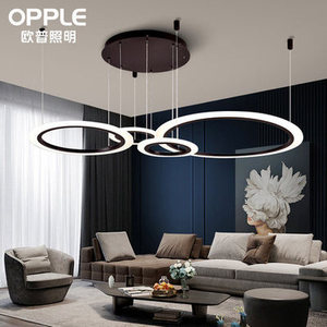 欧普led吊灯客厅灯后现代轻奢简约客餐厅智能星环圆形新款吊线灯