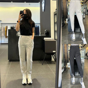 韩国高尔夫服装女士运动长裤24夏季时尚修身显瘦束脚高腰golf裤子