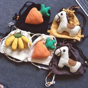 韩国儿童萌宝宝可爱卡通胡萝卜草莓马香蕉双肩旅行背包幼儿园书包