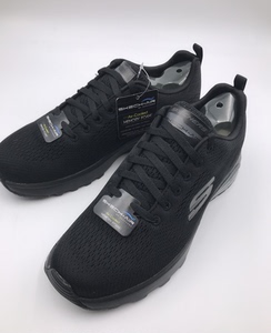 skechers 斯凯奇 男士休闲鞋 气垫款纯黑运动鞋51492