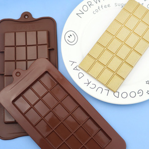 24连华夫砖长方形格子巧克力硅胶模具方格模型自制手掰巧克力模具