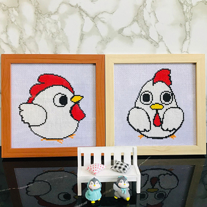 十字绣2022新款线绣材料包可爱小鸡新手儿童简单小件初学者自己绣