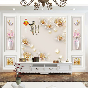 电视背景墙壁纸3d立体墙纸大气现代简约客厅5d壁画8d影视墙布装饰