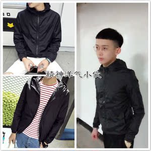 春夏快手红人李牌牌同款薄外套男女情侣社会精神小伙修身防晒服潮