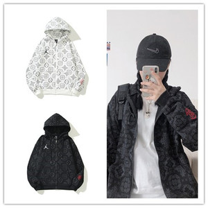 国潮clot联名丝绸开衫拉链情侣卫衣连帽外套男秋季薄款宽松上衣女