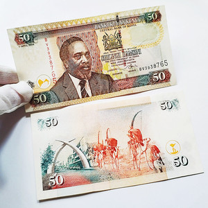 外国钱币全新unc肯尼亚50先令纸币稀缺2006年非洲纸钞收藏真外币