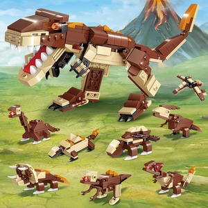 拼装玩具乐高积木男孩子恐龙八合一霸王龙小学生6以上8一12岁男童