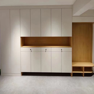 重庆福人f4星净醛抗菌实木颗粒板家具定制衣柜鞋柜酒柜餐边柜门板