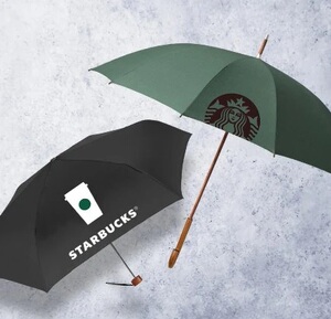 星巴克雨伞港澳台限定雨伞折叠伞直柄雨伞经典女神logo伞樱花雨伞